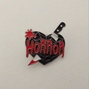 🧁 3/$30 Oh The Horror Stabbing Heart Enamel Pin NEW